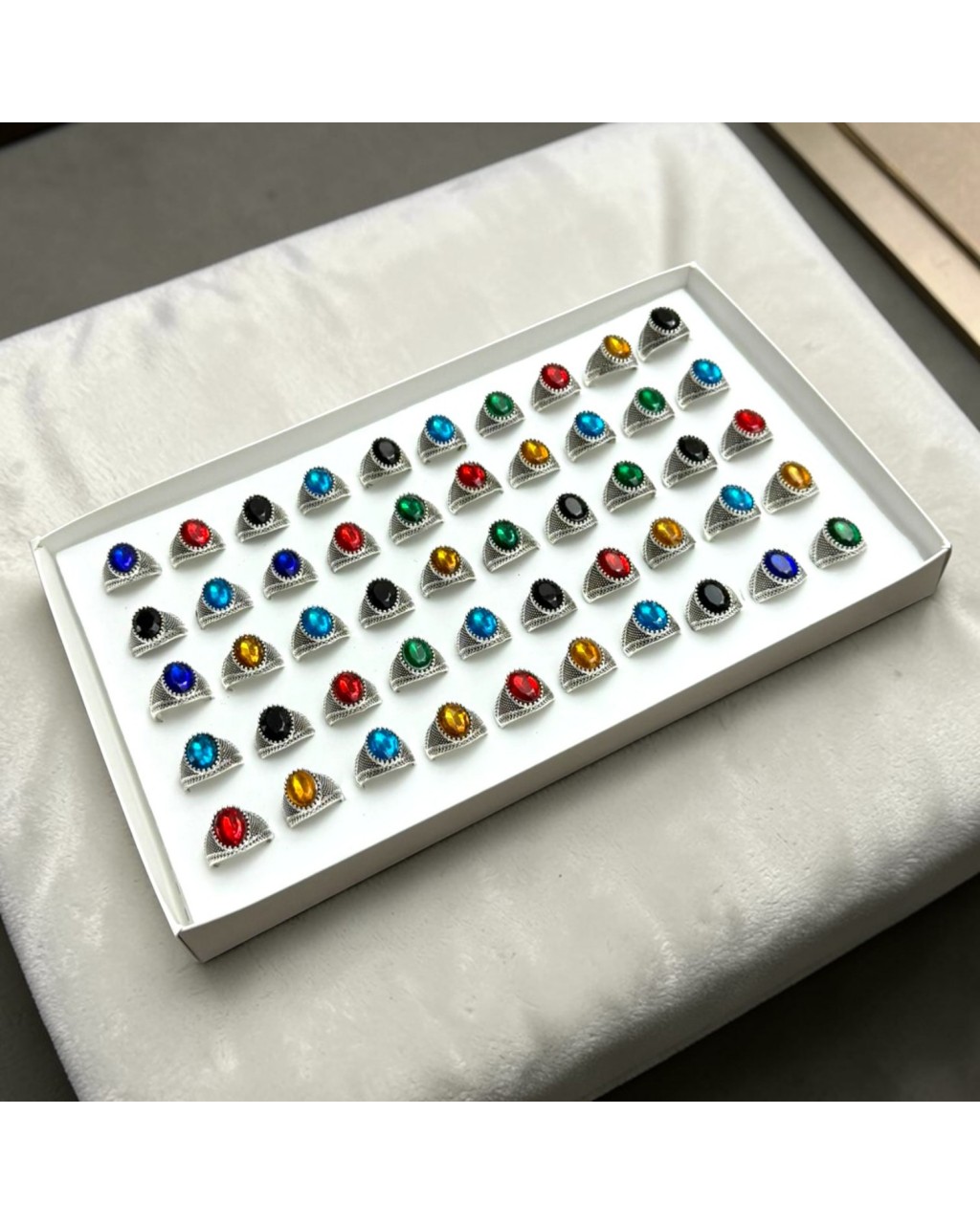 KRİSTAL MODEL KUTULU ERKEK YÜZÜK