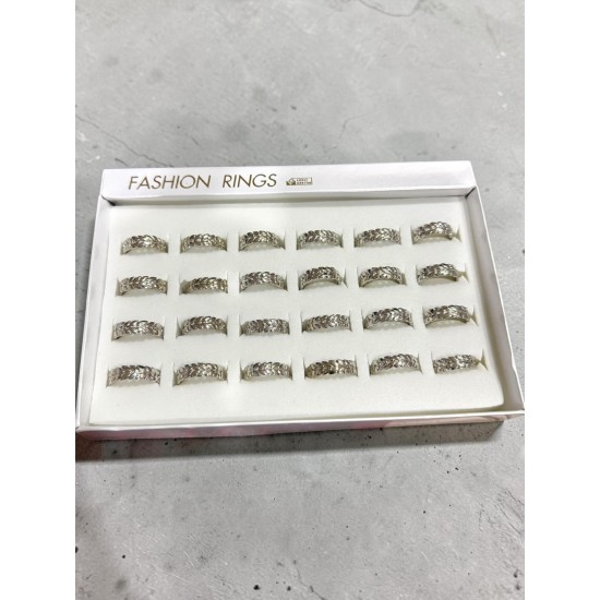 24 ADET BULGUR DESENLİ YÜZÜK