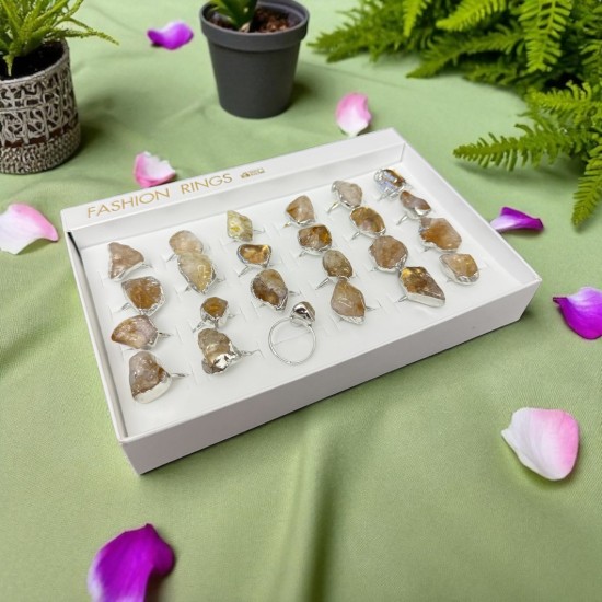 24 ADET GÜMÜŞ KAPLAMA VİP SİTRİN YÜZÜK