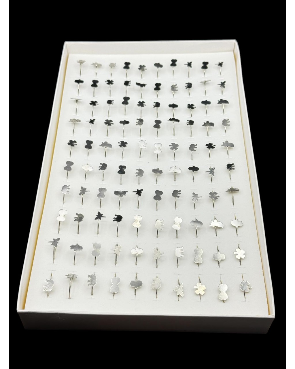 100 ADET SİLVER RENK PLAKA KARIŞIK MODEL YÜZÜK 100 ADET SİLVER RENK PLAKA KARIŞIK MODEL YÜZÜK