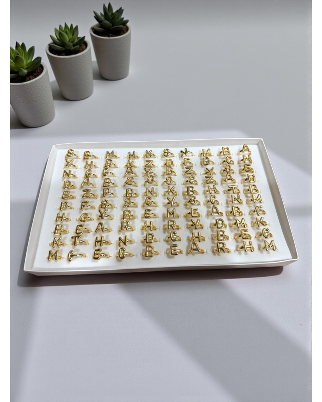 100 ADET GOLD RENK BALON HARF YÜZÜK