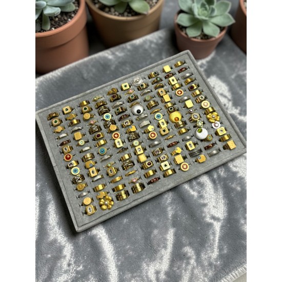 140 ADET KARIŞIK MODEL ÇELİK YÜZÜK1