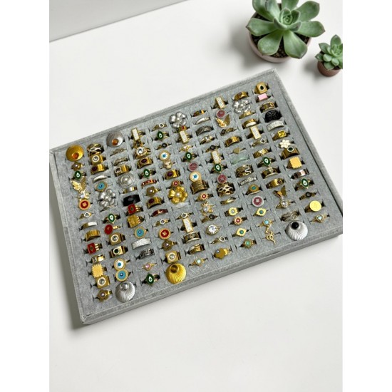 140 ADET KARIŞIK MODEL ÇELİK YÜZÜK2