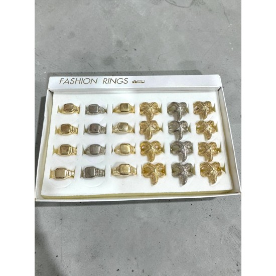 24 ADET İNDİRİMLİ YÜZÜK KARIŞIK MODEL